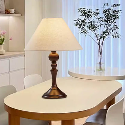 Medieval style floral fabric table lamp